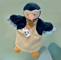 Plyšový tučniak na bábkové divadlo Penguin Hand Puppet Doudou et Compagnie modrý 25 cm od 0 mes
