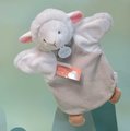 Plyšová ovečka na bábkové divadlo Lamb Green Hand Puppet Doudou et Compagnie sivá 25 cm od 0 mes