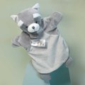 Plyšový medvedík čistotný na bábkové divadlo Raccoon Hand Puppet Doudou et Compagnie sivý 25 cm od 0 mes