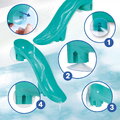 Hračka do vane Tobogán Water Slides Ludi modulárna 2 šmykľavky a 4 loptičky od 10 mes LU40093