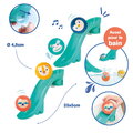Hračka do vane Tobogán Water Slides Ludi modulárna 2 šmykľavky a 4 loptičky od 10 mes LU40093