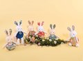 Plyšový zajačik Lapin Pop-up Doudou et Compagnie rôzne farby 20 cm od 0 mes