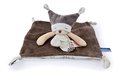 Plyšový medvedík na maznanie Bear Taupe Flat Comforter Doudou et Compagnie s QR kódom na rozprávky hnedý 25 cm od 0 mes