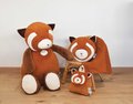 Plyšový batoh Red Panda Backpack Unicef Collection Doudou et Compagnie hnedý od 18 mes