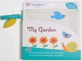 Textilná knižka My Garden Activity Book ThreadBear zvieratká v záhrade 100% jemná bavlna od 0 mes