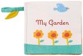 Textil könyvecske My Garden Activity Book ThreadBear állatok a kertben 100% puha pamutból  0 hó-tól