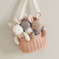 Bábika pletená zajačik Baby Threads Taupe Bunny ThreadBear 35 cm hnedý z jemnej mäkkej bavlny od 0 mes