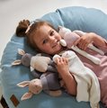 Bábika pletená zajačik Baby Threads Grey Bunny ThreadBear 35 cm sivý z jemnej mäkkej bavlny od 0 mes