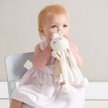 Bábiky pletené zajačiky Baby Threads Cream Bunny Gift Set ThreadBear krémové z jemnej mäkkej bavlny v darčekovom balení od 0 mes