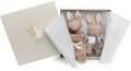 Bábiky pletené zajačiky Baby Threads Taupe Bunny Gift Set ThreadBear hnedé z jemnej mäkkej bavlny v darčekovom balení od 0 mes