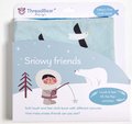 Textilná knižka Snowy Friends Activity Book ThreadBear polárne zvieratká 100% jemná bavlna od 0 mes