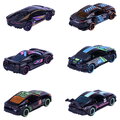 Autíčko Neon Racer Premium Majorette din metal, 6 tipuri diferite, cu piese care se deschid; lungime 7,5 cm; 1:64