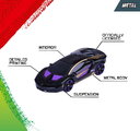Autíčko Neon Racer Premium Majorette din metal, 6 tipuri diferite, cu piese care se deschid; lungime 7,5 cm; 1:64