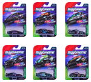 Autíčko Neon Racer Premium Majorette din metal, 6 tipuri diferite, cu piese care se deschid; lungime 7,5 cm; 1:64