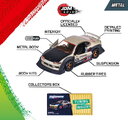 Mașinuță JDM Legends Deluxe Majorette metalice, 6 tipuri diferite, cu cutie de colecție; lungime 7,5 cm; 1:64