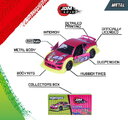 Mașinuță JDM Legends Deluxe Majorette metalice, 6 tipuri diferite, cu cutie de colecție; lungime 7,5 cm; 1:64
