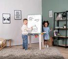 Tabuľa na kriedu a magnetky obojstranná Ultimate Easel Smoby s paletou na farby a úložným priestorom 13 doplnkov 125 cm výška