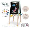 Tabuľa na kriedu a magnetky obojstranná Ultimate Easel Smoby s paletou na farby a úložným priestorom 13 doplnkov 125 cm výška
