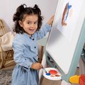 Tabuľa na kriedu a magnetky obojstranná Ultimate Easel Smoby s paletou na farby a úložným priestorom 13 doplnkov 125 cm výška