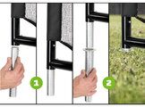 Futbalová bránka Coppa steel football goal Exit Toys oceľový rám 220*170 cm - model 2026 ET41051010