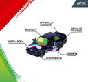 Autíčka Neon Racer Giftpack Majorette set metalic de 14 tipuri, în ambalaj cadou, lungime 7,5 cm, 1:64