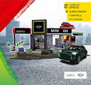 Garaj cu platformă de prezentare Mini Showroom Majorette cu model metalic de mașinuță Mini 1:64, de la 5 ani