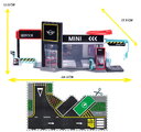 Garaj cu platformă de prezentare Mini Showroom Majorette cu model metalic de mașinuță Mini 1:64, de la 5 ani