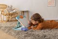 Prenosný tablet na kreslenie Modulo Slate Blue Smoby skladací so zmazateľnou fixkou handričkou a 4 papiermi
