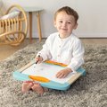 Prenosný tablet na kreslenie Modulo Slate Blue Smoby skladací so zmazateľnou fixkou handričkou a 4 papiermi