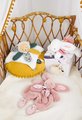 Plyšový zajačik na maznanie Bunny Comforter Pink Doudou et Compagnie v darčekovom balení ružový 29 cm od 0 mes