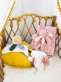 Plyšový zajačik na maznanie Bunny Comforter Pink Doudou et Compagnie v darčekovom balení ružový 29 cm od 0 mes