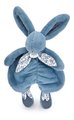 Plyšový zajačik na maznanie Bunny Comforter Blue Doudou et Compagnie v darčekovom balení modrý 29 cm od 0 mes