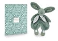 Plyšový zajačik na maznanie Bunny Comforter Sage Green Doudou et Compagnie v darčekovom balení zelený 29 cm od 0 mes