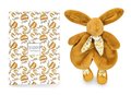 Plyšový zajačik na maznanie Bunny Comforter Ocher Doudou et Compagnie v darčekovom balení žltý 29 cm od 0 mes