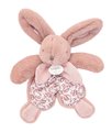 Plyšový zajačik na maznanie Bunny Comforter Pink Doudou et Compagnie v darčekovom balení ružový 18 cm od 0 mes