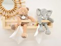Plyšový sloník Elephant Sweety Doudou et Compagnie v darčekovom balení sivý 25 cm od 0 mes