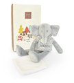 Plyšový sloník Elephant Sweety Doudou et Compagnie v darčekovom balení sivý 25 cm od 0 mes
