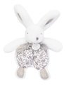 Plyšový zajačik na maznanie Bunny Comforter White Doudou et Compagnie v darčekovom balení biely 18 cm od 0 mes