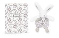Plyšový zajačik na maznanie Bunny Comforter White Doudou et Compagnie v darčekovom balení biely 18 cm od 0 mes