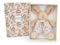 Plyšový zajačik na maznanie Bunny Comforter Sand Beige Doudou et Compagnie v darčekovom balení béžový 18 cm od 0 mes