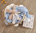 Plyšový zajačik na maznanie Bunny Comforter Sand Beige Doudou et Compagnie v darčekovom balení béžový 18 cm od 0 mes