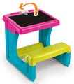 Školská lavica s odkladacím priestorom a obojstrannou tabuľou Activity Smoby s 8 doplnkami ružová
