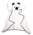 Osuška pre najmenších Koala Bamboo toTs-smarTrike Black&White s kapucňou 100% jemný bambus a bavlna od 0 mesiacov
