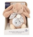 Plyšový zajačik Musical Night Light Star Projector Sand Beige Doudou et Compagnie so svetlom hudbou a bielym šumom béžový 19 cm od 0 mes