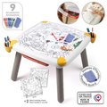 Kreatívny stôl pre deti na kreslenie Kid Creative Table Smoby s 3 odkladacími priestormi 11 doplnkov s fixkami a obrázkami 70*70*47 cm od 24 mes