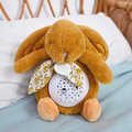 Plyšový zajačik Musical Night Light Star Projector Ocher Doudou et Compagnie so svetlom hudbou a bielym šumom žltý 19 cm od 0 mes