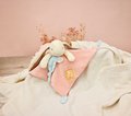 Plyšový zajačik na maznanie Lapin Ciboulette Flat Comforter Doudou et Compagnie v darčekovom balení 27 cm od 0 mes