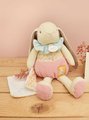 Plyšový zajačik s handričkou na maznanie Lapin Ciboulette Doudou et Compagnie v darčekovom balení 28 cm od 0 mes