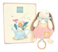 Plyšový zajačik s melódiou Lapin Ciboulette Music Box Doudou et Compagnie v darčekovom balení 20 cm od 0 mes