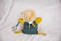 Plyšový lev na bábkové divadlo Puppet Lion Boh'aime Doudou et Compagnie zelený 25 cm od 0 mes